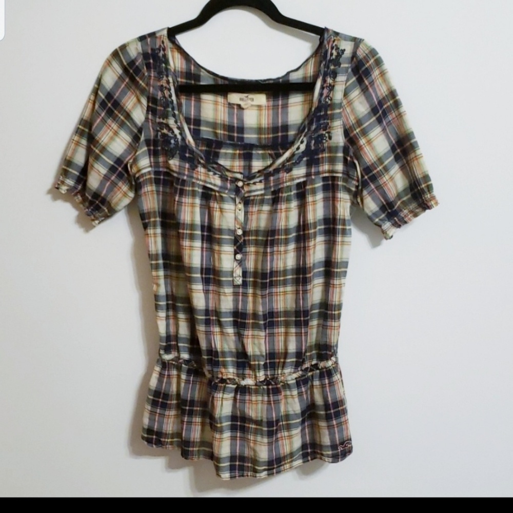 Hollister Plaid Top...S